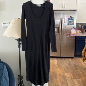 Waffle knit body con maxi